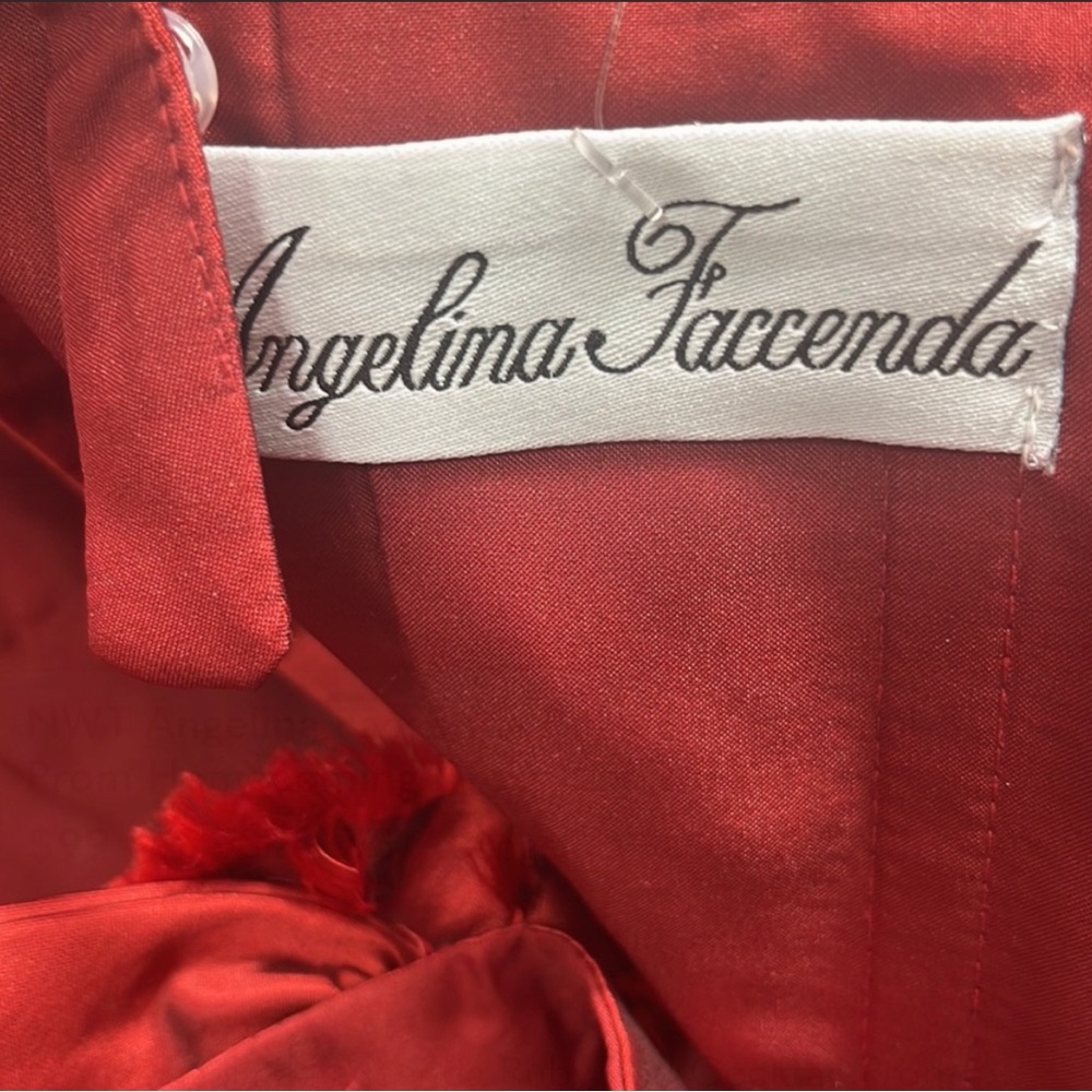 NWT Angelina Faccenda Ruby Red Cocktail Prom Homecoming Dress - Picture 12 of 12